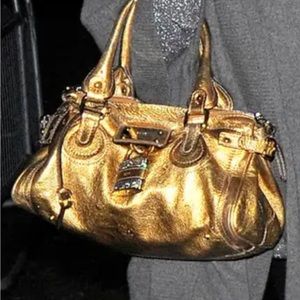 Limited edition gold Chloe Swavarski crystal paddington bag. Collectors item.
